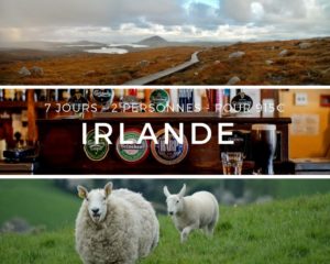 Paysage du Connemara, pub irlandais traditionnel et moutons